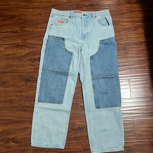 Empyre - Two tone double knee Demin Jeans 34x34 Baggy